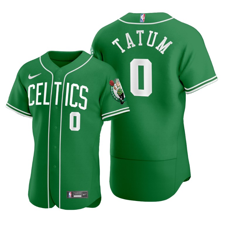 Men's Boston Celtics #0 Jayson Tatum Green 2020 NBA X MLB Crossover Edition Jersey Men's Boston Celtics #0 Jayson Tatum Green 2020 NBA X MLB Crossover Edition Jersey